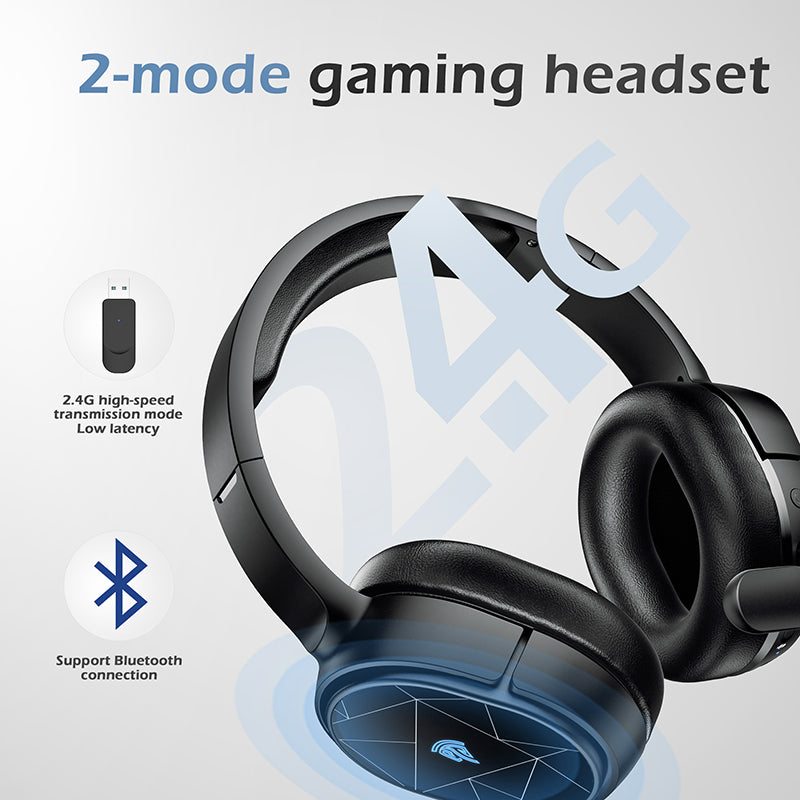 EasySMX V10W wireless headset 2.4 ghz and bluetooth connection