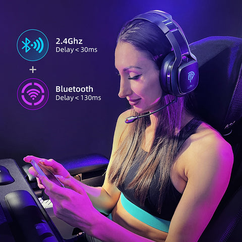 EasySMX C06W 2.4G Wireless and Bluetooth Gaming Headset