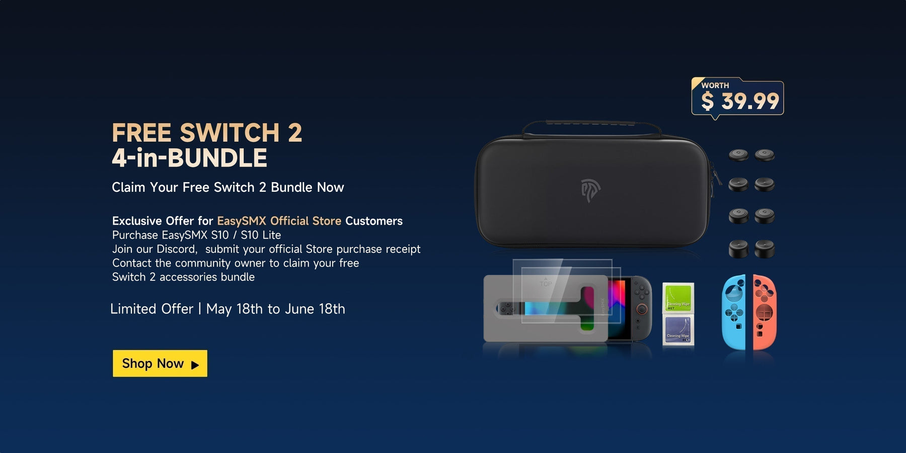 Get a FREE Switch 2 Accessory Bundle with EasySMX S10 / S10 Lite Switch Controller!