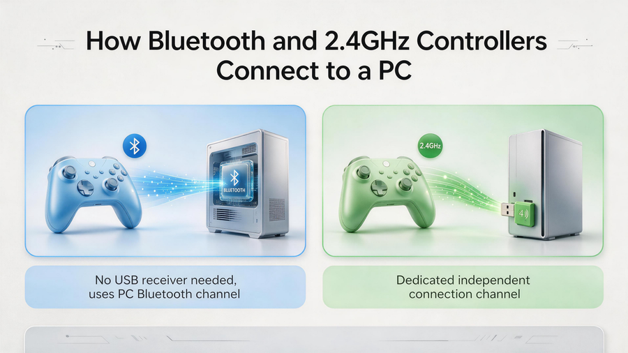 Bluetooth Controller vs. 2.4GHz Wireless Controller: Which Is Better for PC Gaming?