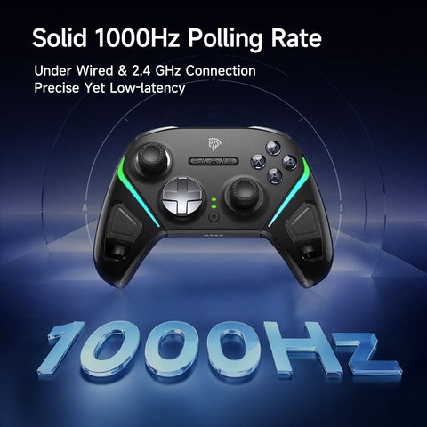 EasySMX® D10 Multiplatform Gaming Controller - Black Version: TMR Sticks, Trigger Lock and Charging Dock