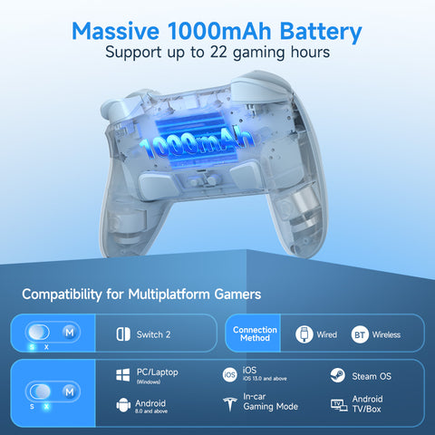 EasySMX® S10 Lite Gaming Controller for Switch 2: Wake up, Back Button and 9-Axis Motion Control (Pre-order)
