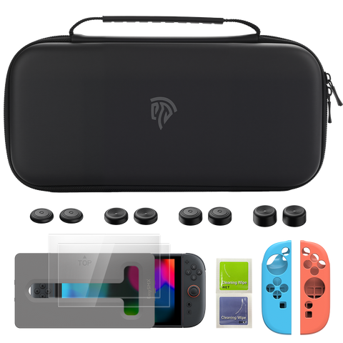 EasySMX® 4-in-1 Bundle: Carrying Bag, Screen Protector, Sticks Caps, Joy-Con Cover for Switch 2