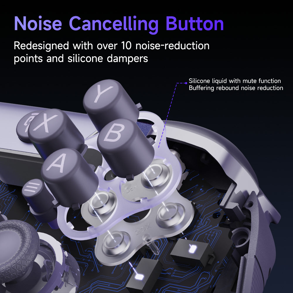 EasySMX® X05Pro Multiplatform Wireless Gaming Controller with Noise-canceling Button - Limited Edition: Aurora Purple(Pre-order)