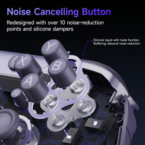 EasySMX® X05Pro Multiplatform Wireless Gaming Controller with Noise-canceling Button - Limited Edition: Aurora Purple(Pre-order)