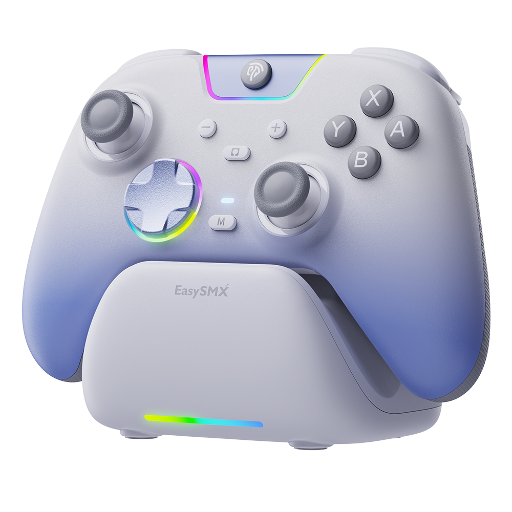 Controller da gioco EASYSMX S10 per Switch 2: risveglio, joystick TMR, vibrazione HD - Bianco