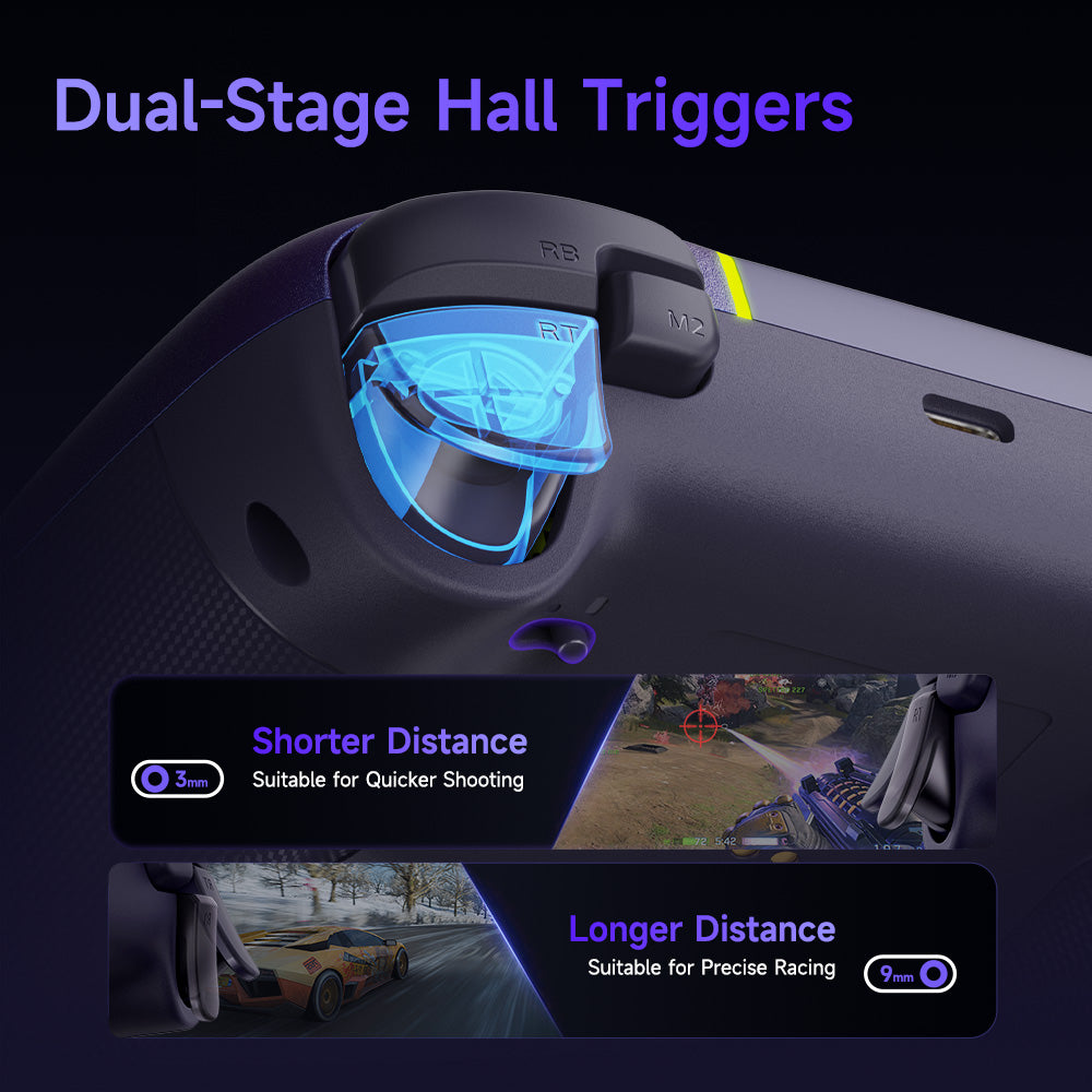 EasySMX® X05Pro Multiplatform Wireless Gaming Controller with Noise-canceling Button - Limited Edition: Aurora Purple(Pre-order)