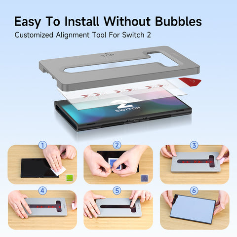 EasySMX® 4-in-1 Bundle: Carrying Bag, Screen Protector, Sticks Caps, Joy-Con Cover for Switch 2
