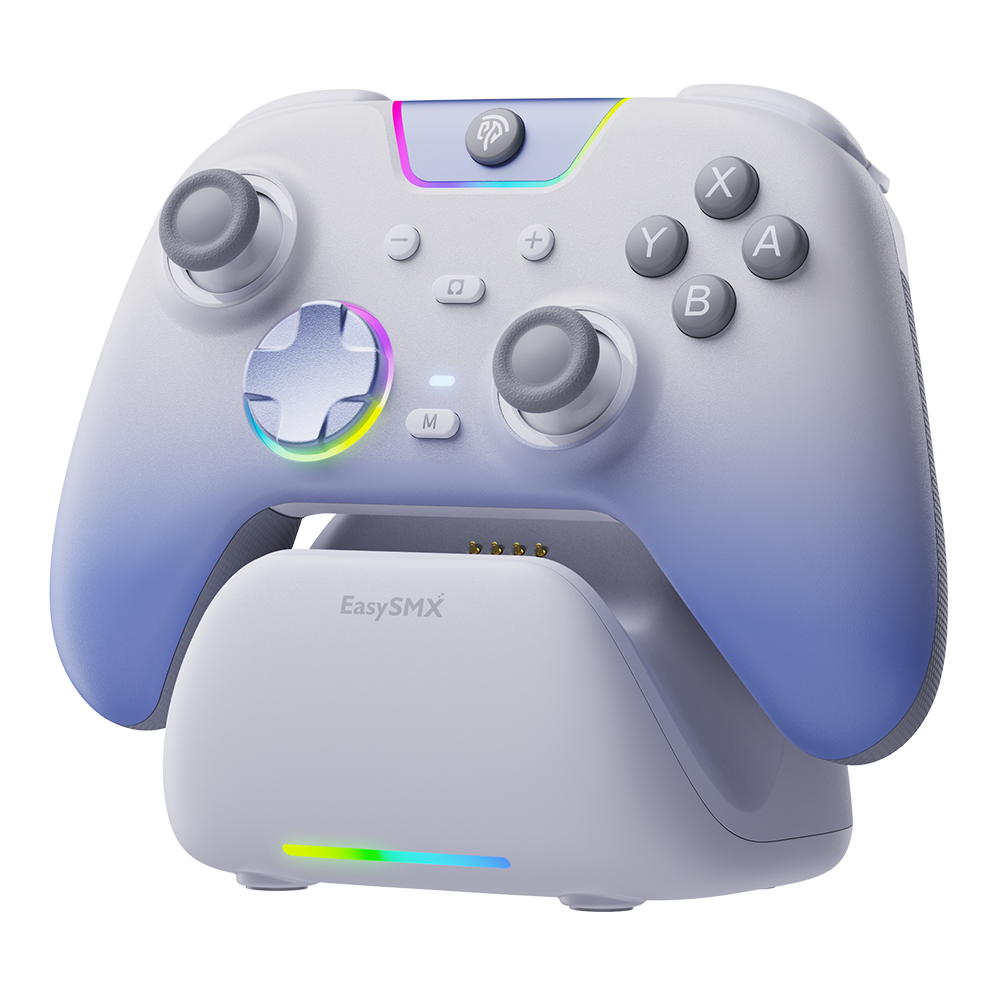Controller da gioco EASYSMX S10 per Switch 2: risveglio, joystick TMR, vibrazione HD - Bianco