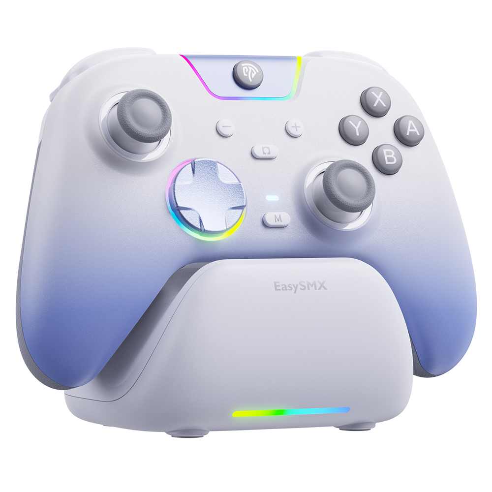 Controller da gioco EASYSMX S10 per Switch 2: risveglio, joystick TMR, vibrazione HD - Bianco