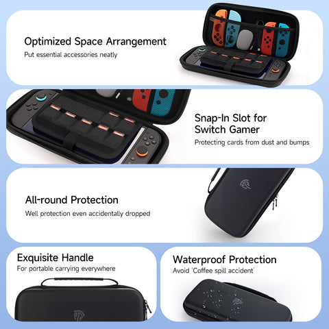EasySMX® 4-in-1 Bundle: Carrying Bag, Screen Protector, Sticks Caps, Joy-Con Cover for Switch 2