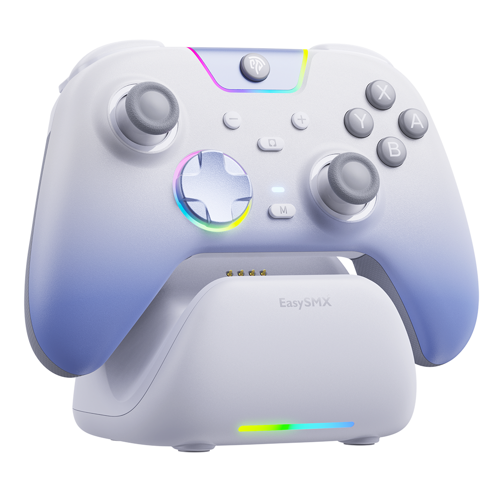 Controller da gioco EASYSMX S10 per Switch 2: risveglio, joystick TMR, vibrazione HD - Bianco