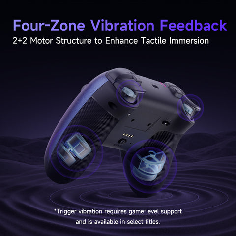 EasySMX® X05Pro Multiplatform Wireless Gaming Controller with Noise-canceling Button - Limited Edition: Aurora Purple(Pre-order)