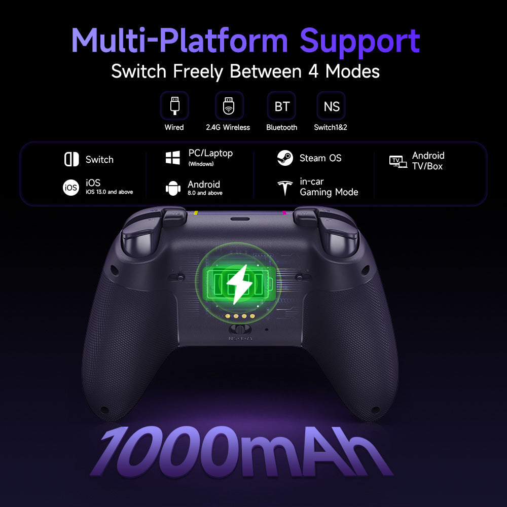 EasySMX® X05Pro Multiplatform Wireless Gaming Controller with Noise-canceling Button - Limited Edition: Aurora Purple(Pre-order)