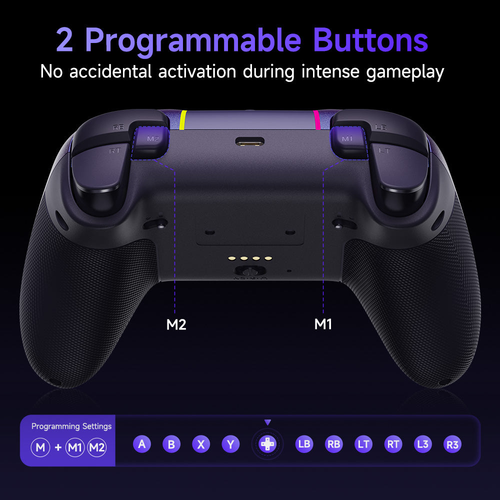 EasySMX® X05Pro Multiplatform Wireless Gaming Controller with Noise-canceling Button - Limited Edition: Aurora Purple(Pre-order)
