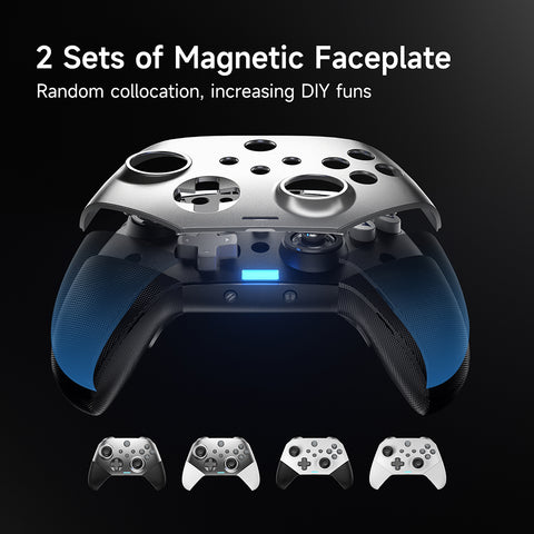 EasySMX X10 pc controller with the magnetic faceplate