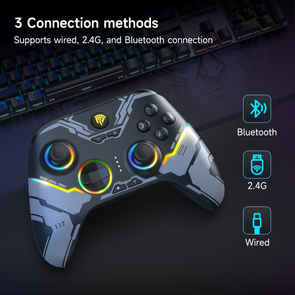 EasySMX X15 Wireless RGB Controller With RGB Light and Hall