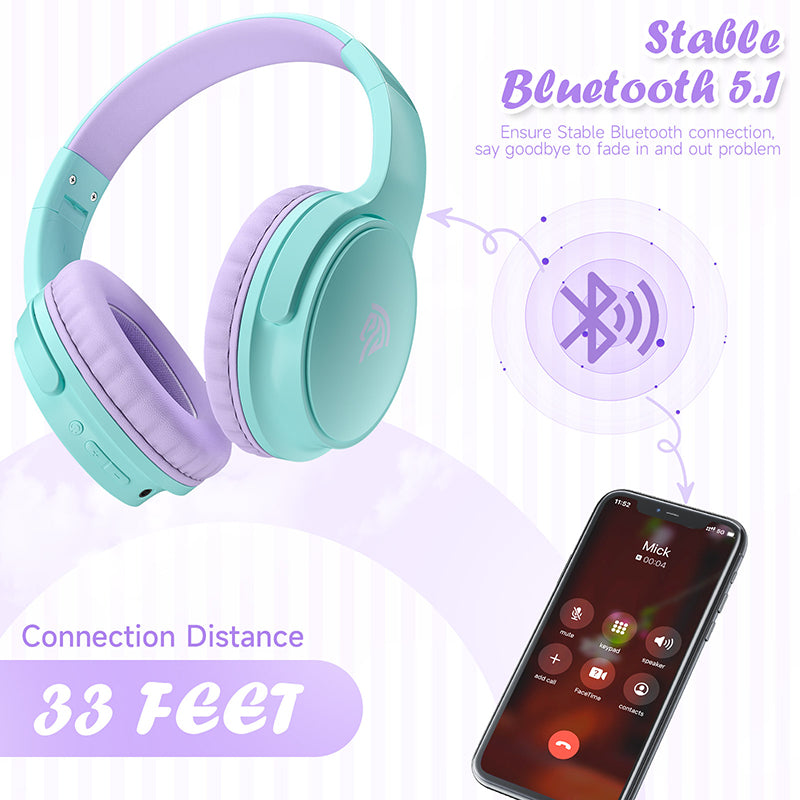 EasySMX Auriculares Inalámbricos Niños, [Regalo Niño] Cascos Bluetooth de  Diadema para Niños, Límite de Volumen 85/93db Plegables Micrófono  Incorporado Adecuado para Teléfono/Tableta/PC, 3 a 12 Años : :  Videojuegos