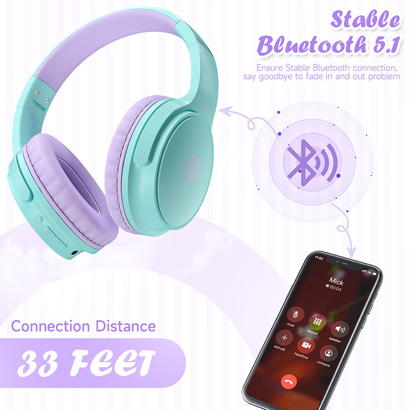 EasySMX B06 Bluetooth Wireless Kids Headphones with Microphone