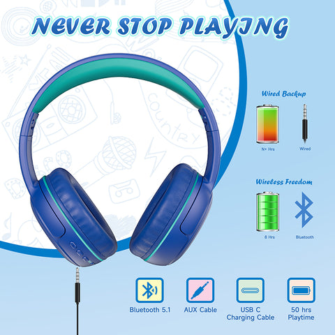 EasySMX E6 bluetooth kids headphones