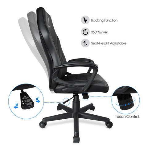 EasySMX Racing Style 360 Degree Swivel Computer Gamer Chair